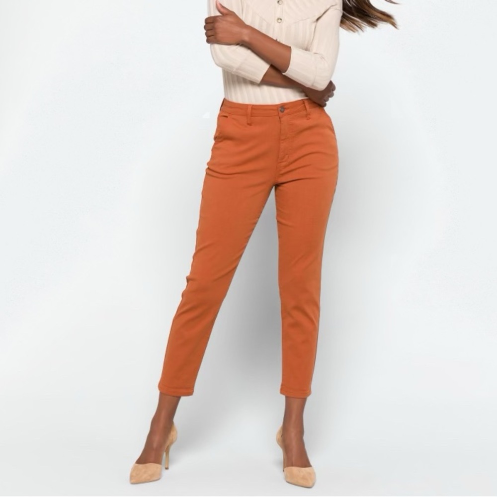 Chic Burnt Orange Cropped Pants